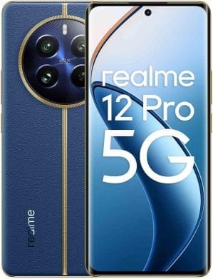 realme 12 Pro 5G-Smartphone, 8 + 256 GB, Sony-Porträtkamera mit 2-fachem optischen Zoom, IMX882-OIS-Kamera, 6,7-Zoll-120-Hz-Curved-Vision-Display, 67-W-SUPERVOOC-Ladung, 5000-mAh-Massivbatterie, Blau