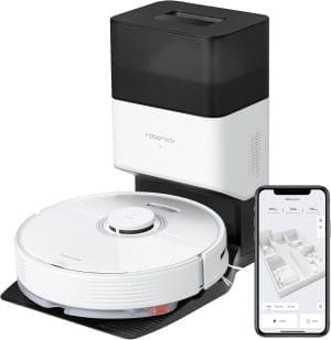 roborock Q7 Max+ Saugroboter mit Absaugstation, Vollgummibürste, 4200Pa Saugkraft, Staubsauger Wischroboter PreciSense-LiDAR-Navigation & 3D Mapping, Teppiche, Tierhaare, App/Alexa (Weiß)