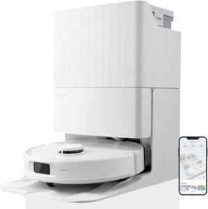 roborock QrevoS Saugroboter mit Saugleistung von 7000Pa, PreciSense® LiDAR Navigation, 45 dB(A) leises Trocknen (Weiß)