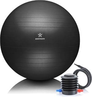 Body Comate Gymnastic Ball, sitzender Ball, Trainingsball mit E-Book umfasst Luftpumpe, Ball für Fitness, Yoga, Gymnastik, Kerntraining für einen starken Rücken als Bürostuhl
