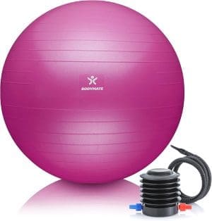 Body Comate Gymnastic Ball, sitzender Ball, Trainingsball mit E-Book umfasst Luftpumpe, Ball für Fitness, Yoga, Gymnastik, Kerntraining für einen starken Rücken als Bürostuhl