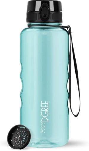 720 ° Dgree Uberboottle Wasserflasche, Kristallsportflasche mit Sieb, BPA-frei, für Sport, Fitnessstudio, Fitness, Freien, Wandern, Herstellung von Tritan, Leicht, schockdes, wiederverwendbar-1,5 l