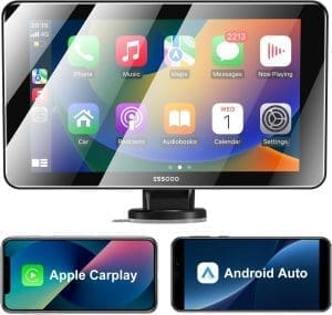 A-PPPLE CARPLAY & ANDROID CAR, 7-Zoll-IPS-Carplay-Display, unterstützt Siri & G-OOGLE-Assistent, Online-Karten, einfache Installation, geeignet für verschiedene Fahrzeugmodelle