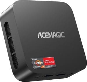 Acemagic K1 Mini PC, AMD Ryzen 5 7430U (gleichwertig zu 5850U, 6C/12T, bis zu 4,3 GHz), 16 GB DDR4 512GB M.2 SSD Windows 11 Pro Mini PC, Mini -Computer mit WiFi 6 | BT 5.2 | 4K Triple Display | Typ-C