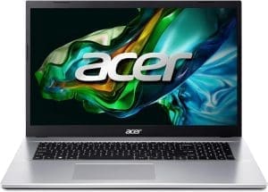 Acer Aspire 3 (A317-54-58K7) Laptop, 17,3 Zoll FHD-IPS-Display, Intel Core i5-1235u, 16 GB RAM, 1 TB SSD, Intel Iris XE-Grafiken, Windows 11, QWERTZ-Tastatur, Silber, Silber, Silber, Silber, Silber