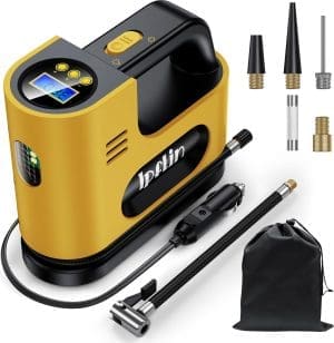 Auto-Kompressor-Auto-Reifenpumpe Luftpumpe 12 V DC Digital Auto Reifenpumpe Auto Kompressor 150 psi Luftkompressorauto mit LED-Licht, Luftpumpe für Auto, E-Bike, Motorrad, Kugel