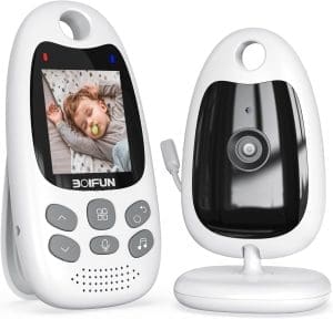 Babypitor mit Kamera tragbarer Vox -Funktionstemperatursensor Nachtsicht Video Babypoitor 2.4 GHz Boifun Intelligent Standby Babyphone -Intercom -Abgänger Lullabies Lange Akkulaufzeit 720p