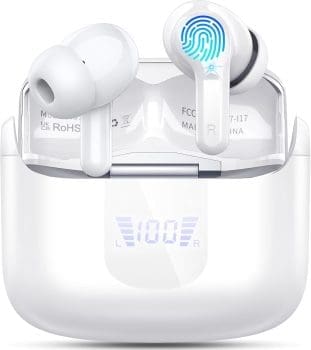 Bluetooth 5.4 Kopfhörer, 2025 Kopfhörer Wireless Bluetooth, 48 Stunden Deep Bass Hi-Fi Stereo-WLAN-Ohrhörer, 4 ENC-Rausch-Stornierungsmikrofon, In-Ear