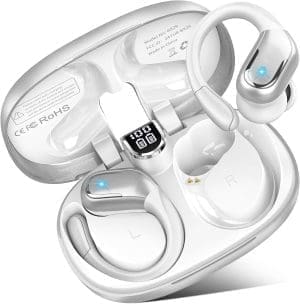 Bluetooth -Kopfhörer, 75H B Bluetooth K Kopfhörer Sport HiFi Deep Bass Stereo Kopfhörer Wireless Bluetooth 5.4 mit ENC -Geräuschmikrofon, IP7 wasserdichte Ohrhörer für Android/iOS, LED -Display