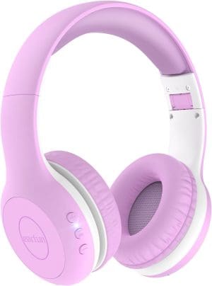 Bluetooth -Kopfhörer für Kinder mit Earfun, 74/85/94 dB Volumensteuerung, HIFI -Sound, HD -Mikrofon, 45 Stunden Batterie, faltbar, einstellbar, Kopfhörer Wireless Bluetooth -Kinder für Schule/Reise/PC