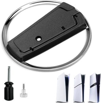 Flygrriv vertikaler Stand für PS5/PS5 Pro/PS5 Slim - vertikaler Ständer für Konsole mit Schraubenzieher, stabiler Halter mit Kompatibilität für PlayStation 5, Platzeinsparung - Einfache Montage