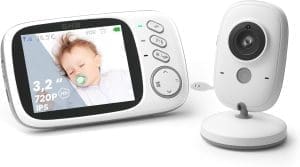 GHB -Babyphone mit Kamera Babyphone 3,2 -Zoll -LCD -Nachtsicht Vox -Modus und Schlaflieder Innenräume