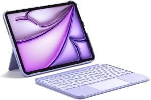 Inateck -Hülle mit Tastatur, Ultraleichte Tastatur für das iPad 10/11 Generation A16 2025 11 Zoll, iPad Air 11 Zoll M3/M2 (2025/2024), Air 5/4, Pro 11 4/2/2/1, Wechsel, mit Touchpad, Qwertz, Acetouch, Acetouch