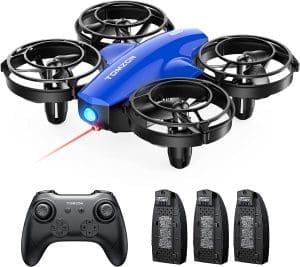 Mini -Drohne für Anfänger von Kindern, Flugzeugfernbedienung mit dem Schlachtmodus, RC Quadcopter 24 Minuten lang Flugzeit, 360 ° Propellerschutz, Spielzeugwurf GO/3D Flip/Circle Flight,