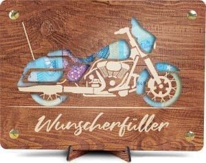 Motorrad Gegenk - XL Geldgesschenk Aus Holz inkl. Ständer | Motorrad - Motorrad Gegenke, Motorrad Karte, Motorrad Dekoration, Grückwunschkarte Motorrad Mann, Motorrad