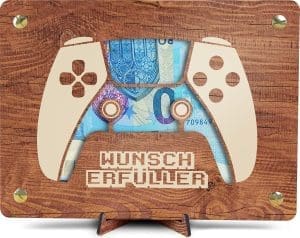 Zocker Gegenk - XL Geldgesschenk Aus Holz inkl. Ständer | Gaming - Gaming Gegenke, Gaming Deko, Gaming Geschenke für Jungs, Gamer Gegenk, Controller